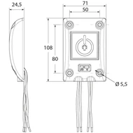 4051916 valokytkin pinta mitat
