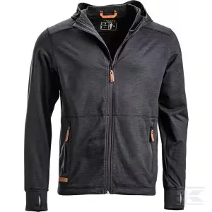 Vetoketjullinen fleece hupulla miesten, hiilenharmaa S image