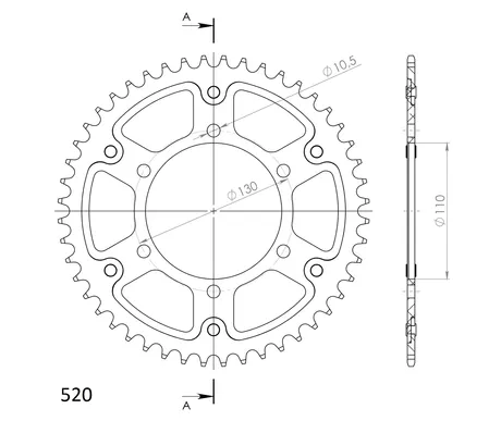 SUPERSPROX STEALTH REAR SPROCKET GOLD kuva