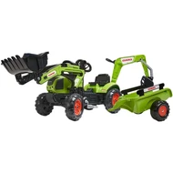 Claas polkutraktori etukuormaajalla ja peravaunulla F2040N