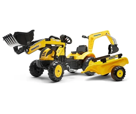 Komatsu polkutraktori, etukuormaajalla ja perävaunulla F2076N kuva