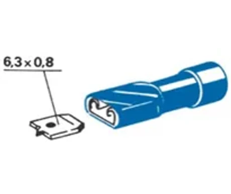 Laattaliitin sininen 6,3 mm 50 kpl kuva