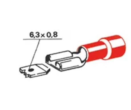 Laattaliitin punainen 6,3 mm, 25 kpl kuva