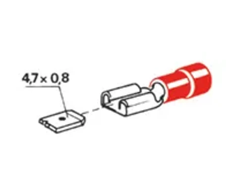 Laattaliitin punainen 4,7 mm, 25 kpl kuva