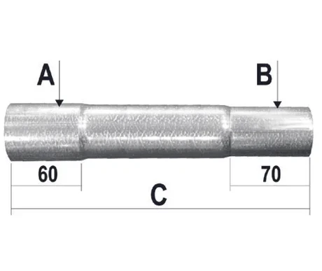 Putki kolmella eri halkaisijalla, ulko Ø 50,8/48/41 mm, aluminoitu teräs kuva