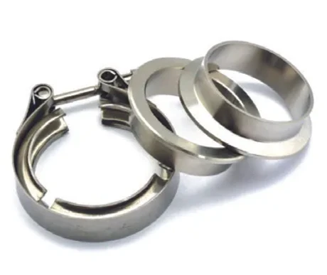 Pakoputken klemmari, V-Clamp, koneistetuilla laipoilla, Putki 76,2 mm / 3,0”, Kartio D95, ruostumaton kuva