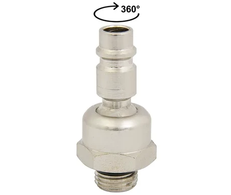 Paineilmaliitin nivelellä 1/4" uros 360° kuva