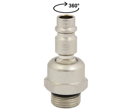 Paineilmaliitin nivelellä3/8" uros 360° kuva