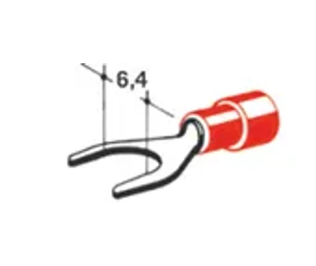Haarukkaliitin punainen 6,4 mm kuva