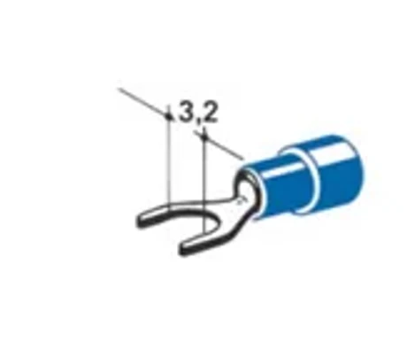 Haarukkaliitin sininen 3,2 mm kuva