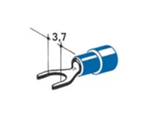 Haarukkaliitin sininen 3,7 mm kuva