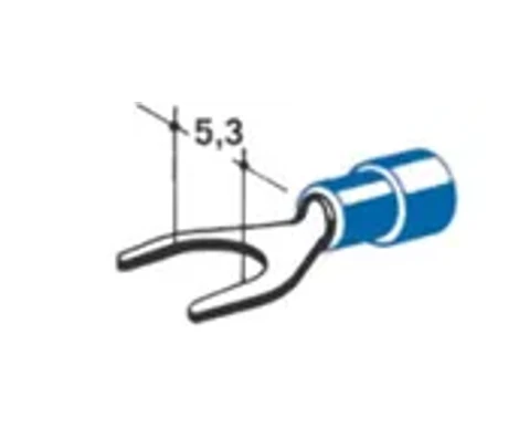 Haarukkaliitin sininen 5,3 mm kuva
