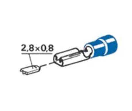 Laattaliitin sininen 2,8 mm, 25 kpl kuva