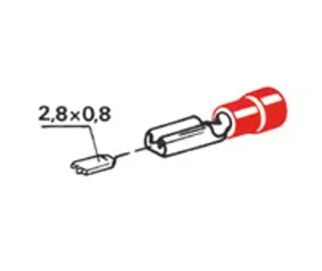 Laattaliitin punainen 2,8 mm, 25 kpl kuva