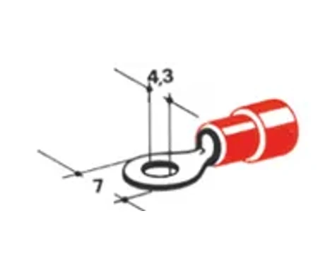 Lenkkiliitin punainen 4,3 mm, 25 kpl kuva