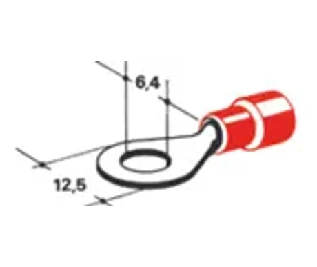 Lenkkiliitin punainen 6,4 mm, 25 kpl kuva