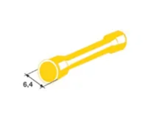 Jatkoliitin keltainen 6,4 mm, 25 kpl kuva