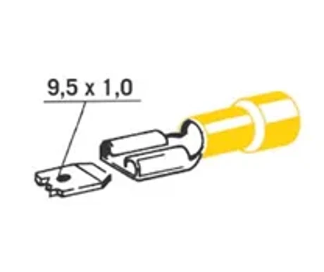 Laattaliitin keltainen 9,5 mm, 25 kpl kuva