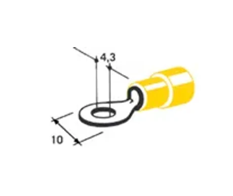 Lenkkiliitin keltainen 4,3 mm, 25 kpl kuva