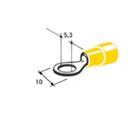 Lenkkiliitin keltainen 5,3 mm, 25 kpl kuva
