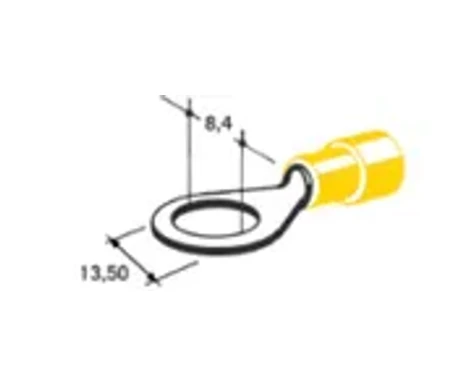 Lenkkiliitin keltainen 8,4 mm, 25 kpl kuva