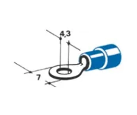 Lenkkiliitin sininen 4,3 mm, 25 kpl kuva