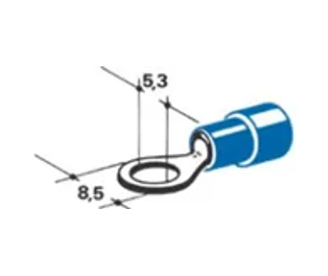 Lenkkiliitin sininen 5,3 mm, 25 kpl kuva