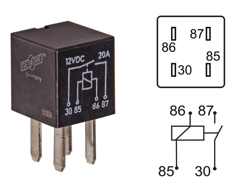 Mikrorele 12V 25A 4-napainen kuva