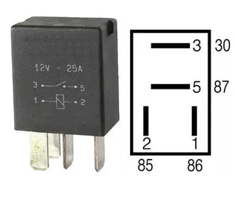 Mikrorele 12V 20A 4-napainen kuva