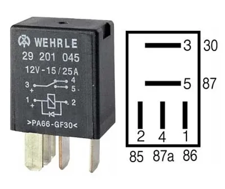 Mikrorele 12V 15/25A kuva