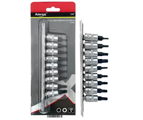 Hylsysarja 1/4'' kuusiokolo ja Torx kuva