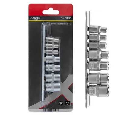 Hylsysarja 1/4" 3/8" E-Torx kuva