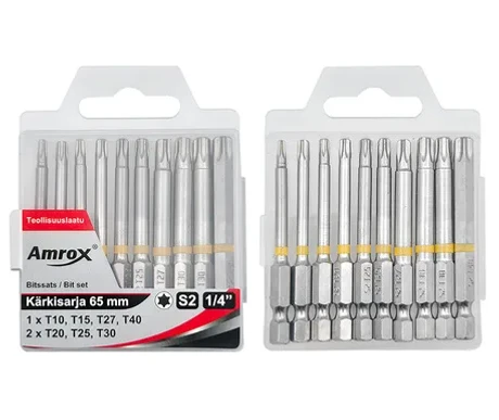 Teräpalat Torx 10 kpl 65 mm värikoodattu kuva