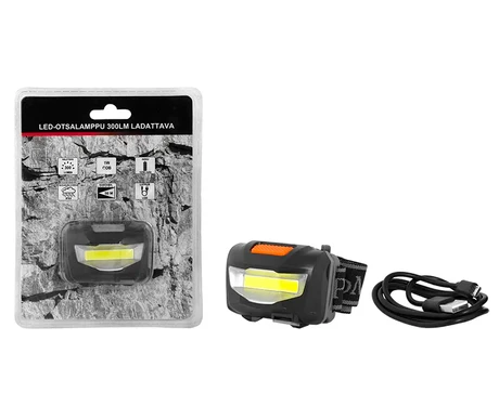 LED-otsalamppu 300 lm ladattava kuva