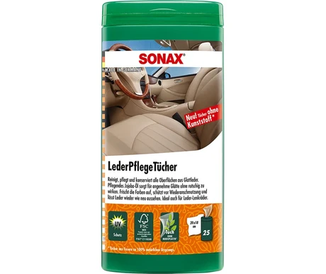 SONAX puhdistusliina nahkapinnoille 25 kpl kuva