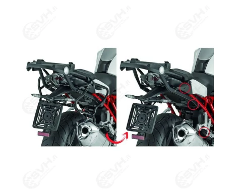 322 PLXR5117 Givi pikairroittetavat sivutelineet Monokey V35 V37 laukuille PLXR5117 BMW R 1200 R RS 15 17 kuva