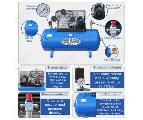 TW2822L twin busch paineilmakompressori4 kuva