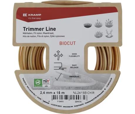 Trimmerin siima, pyöreä, Ø 2,4mm,15 m BIOHAJOAVA kuva