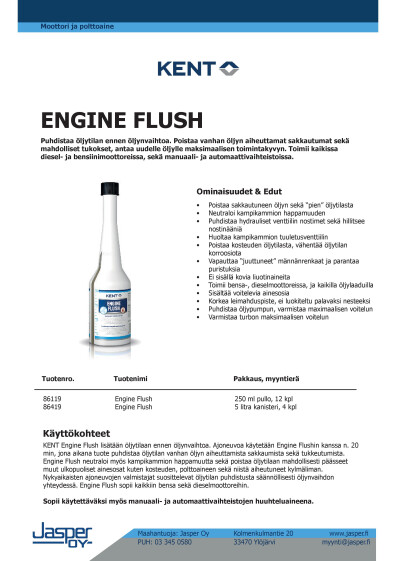 86119 KENT Engine Flush NEW esite 1 v2