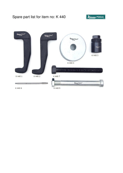 K 440 Varaosat